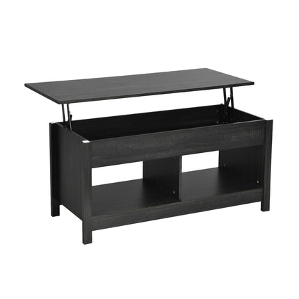 Couchtisch mit anhebbarem Oberteil, 109 cm, Schwarz