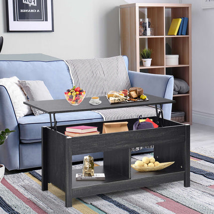 Couchtisch mit anhebbarem Oberteil, 109 cm, Schwarz
