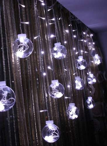 Světelný závěs 108 LED, studená bílá, 31V KŚ11347