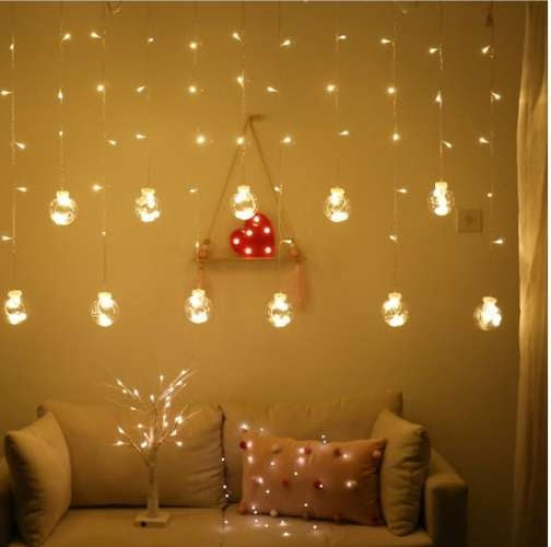 Světelný závěs 108 LED, teplá bílá, 31V KŚ11346