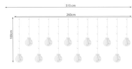 Rideau lumineux 108 LED - blanc chaud 31 V KŚ11346 
