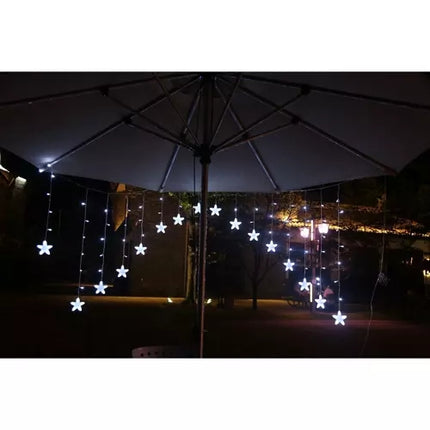 Světelný závěs 136 LED USB, studená bílá, KŚ19740