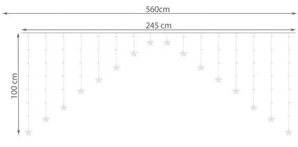 Lichtervorhang 136LED – kaltweiß 31V KŚ11338