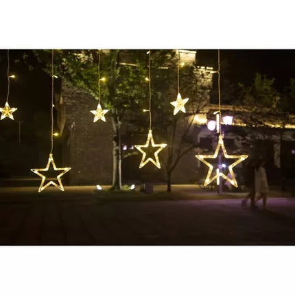 Světelný závěs 138 LED USB, teplá bílá, KŚ19750