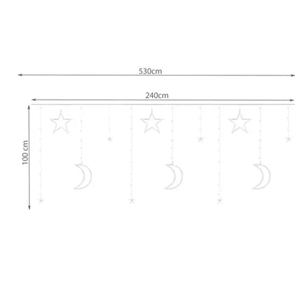 Lichtervorhang 138 LED USB - warmweiß KŚ19758 