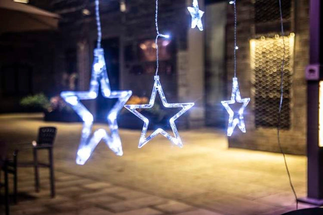 Světelný závěs 138 LED, studená bílá, 31V KŚ11318