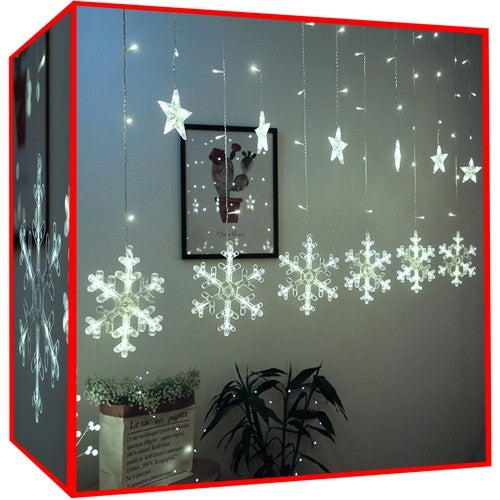 Světelný závěs 138 LED, studená bílá, 31V KŚ11327