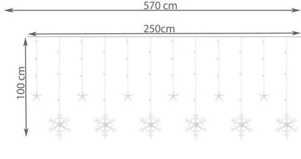 Lichtvorhang 138LED - kaltweiß 31V KŚ11327 