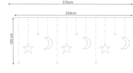 Světelný závěs 138 LED, teplá bílá, 31V KŚ11329