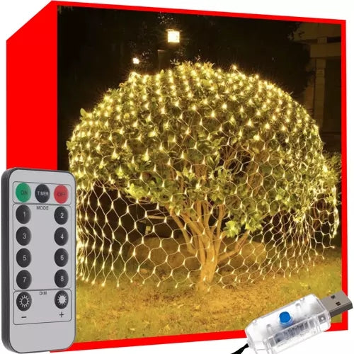 Světelný závěs 160 LED USB, teplá bílá, KŚ19762