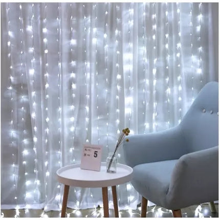 Lichtervorhang 300 LED USB-kaltweiß KŚ19766 