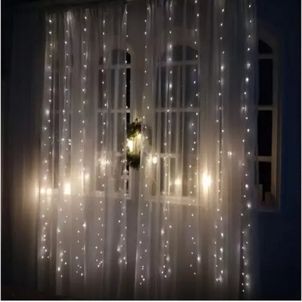 Lichtervorhang 300 LED USB-kaltweiß KŚ19766 