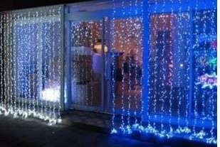 Světelný závěs 300 LED, studená bílá, 31V KŚ11333
