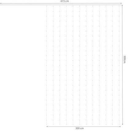 Lichtervorhang 300 LED – mehrfarbig 31V KŚ11331