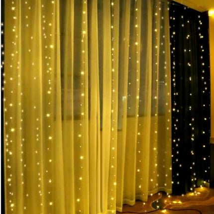 Světelný závěs 300 LED, teplá bílá, 31V KŚ11332