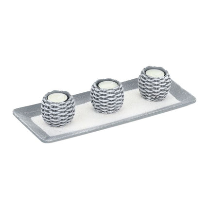 Light decoration with 3 tealight holders