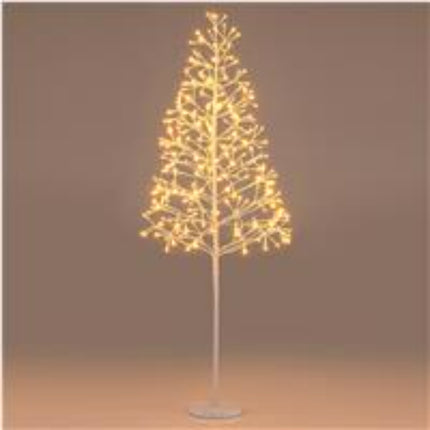 Beleuchteter Birkenbaum 120cm, 240 warmweiße LEDs, beschwerter Sockel