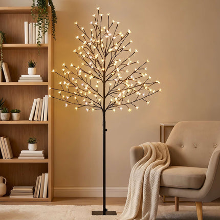 Lighted Cherry Blossom Tree 150 cm with 160 LEDs, 20 Bendable Branches, IP44