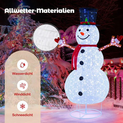Beleuchteter Weihnachts-Schneemann, 1,83 m, 200 kaltweiße LEDs