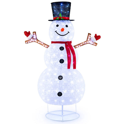 Beleuchteter Weihnachts-Schneemann, 1,83 m, 200 kaltweiße LEDs