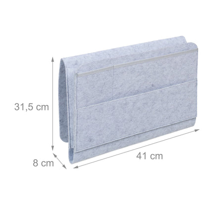 Light gray bed bag set of 2