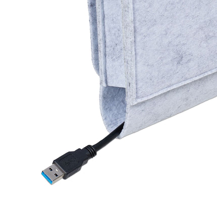 Light gray bed bag set of 2