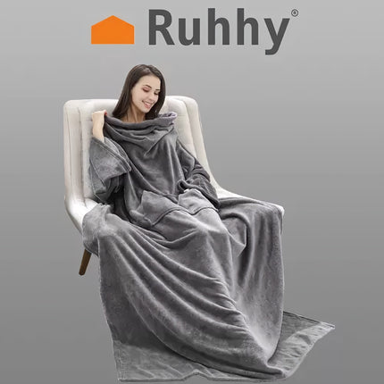 Light gray sweatshirt and bathrobe Ruhhy 22649