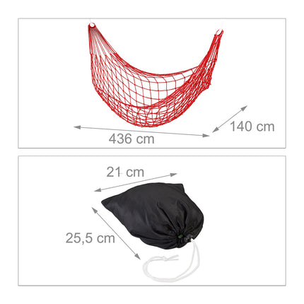 Light mesh hammock in red