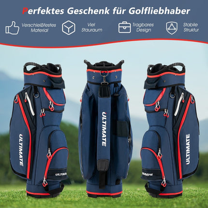 Lehký golfový bag se 14 přepážkami, tmavě modrý