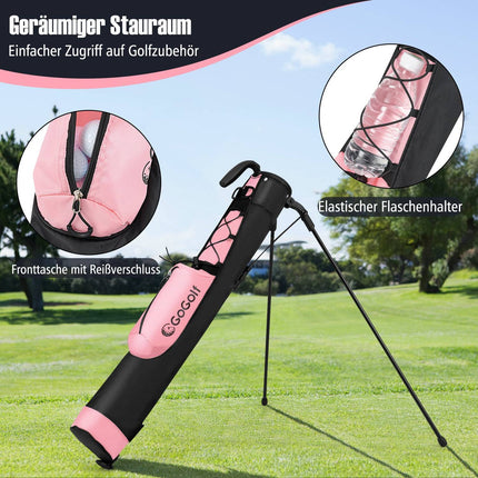 Lightweight Golf Stand Bag with 2-Way Divider, Pink