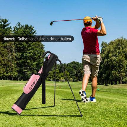 Lightweight Golf Stand Bag with 2-Way Divider, Pink