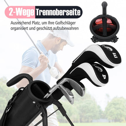 Lightweight Golf Stand Bag with 2-Way Divider, Pink