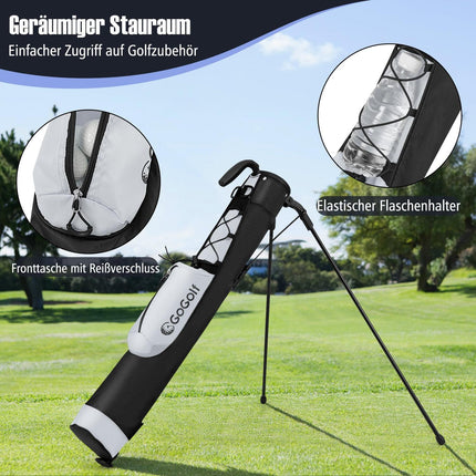 Lightweight Golf Stand Bag with 2-Way Divider & Rain Cover