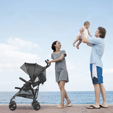 Lightweight Travel Stroller, Compact Fold, Recline Canopy