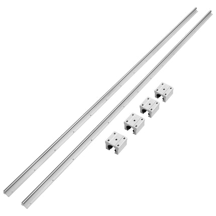 Linear Guide Rail Set 2000mm, 16mm, 2 Rails 4 Blocks