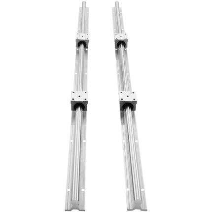 Linear Guide Rail Set, 2x1000 mm Rails, 4 Slide Blocks