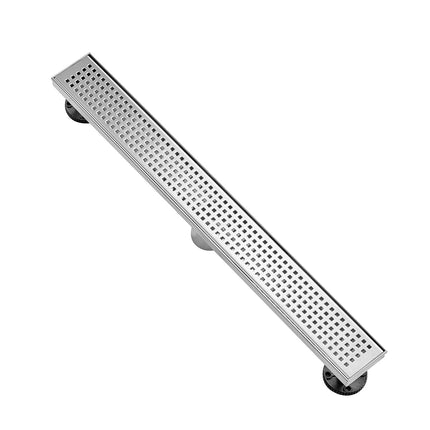 Linear Shower Drain 610mm, 304 Stainless, Square Grate