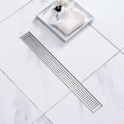 Linear Shower Drain 610mm, 304 Stainless, Square Grate