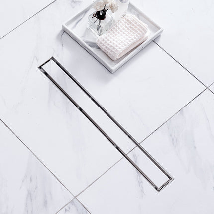 Linear Shower Drain 610mm, Tile Insert, 304 Stainless