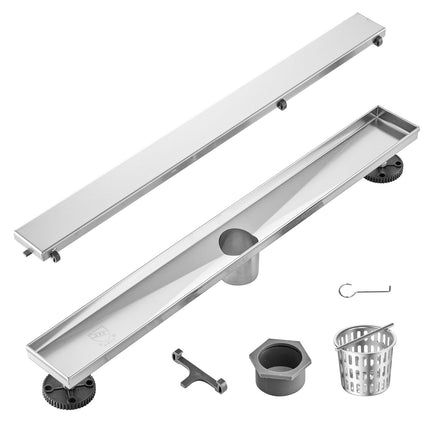 Linear Shower Drain 610mm, Tile Insert, 304 Stainless