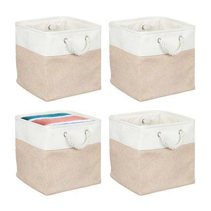 Linen Storage Baskets Set of 4 – Multipurpose Organizers