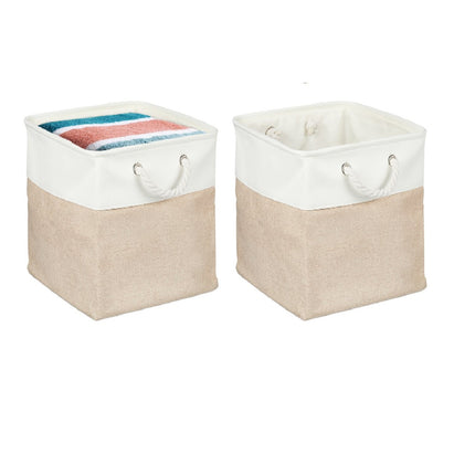 Aufbewahrungskörbe aus Leinen, 4er-Set – vielseitige Organizer