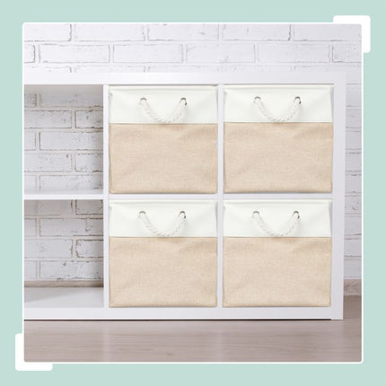 Aufbewahrungskörbe aus Leinen, 4er-Set – vielseitige Organizer
