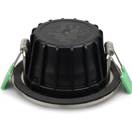 Spot encastré Lisa à intensité variable 3000 K 600 lm IP65 1 paquet Acier brossé