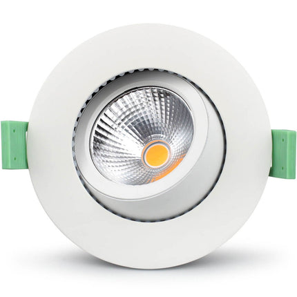 Spot encastrable Lisa à intensité variable 3 000 K 600 lm IP65, 1 lot, blanc