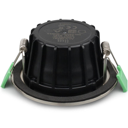 Spot encastré Lisa à intensité variable 3000 K 600 lm IP65, lot de 3, acier brossé