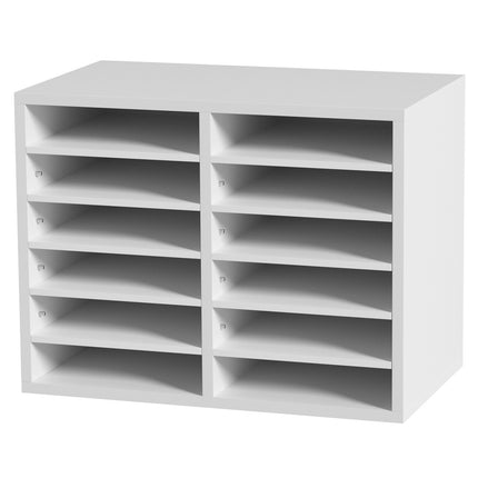 Literature Organizer, 12 Compartments, Adjustable Shelves