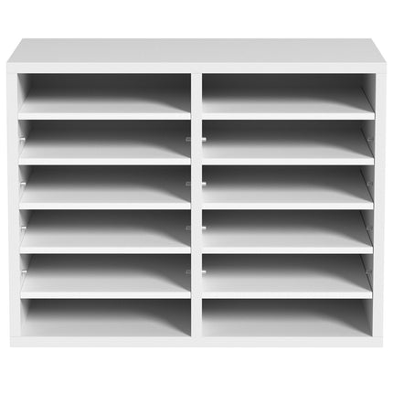 Literature Organizer, 12 Compartments, Adjustable Shelves
