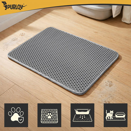 Litter box mat 60x45cm - gray Purlov