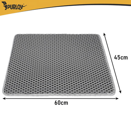 Litter box mat 60x45cm - gray Purlov